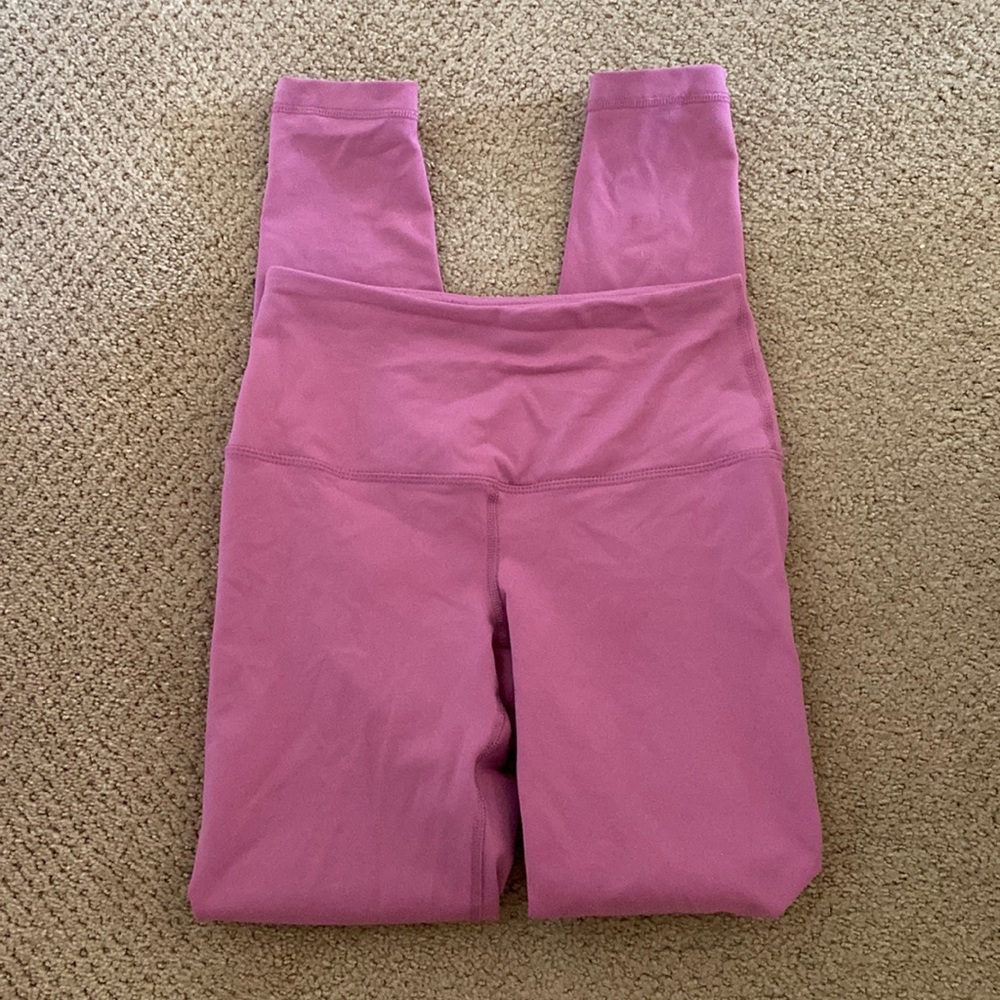 Pink High Waisted Full Length Leggings
